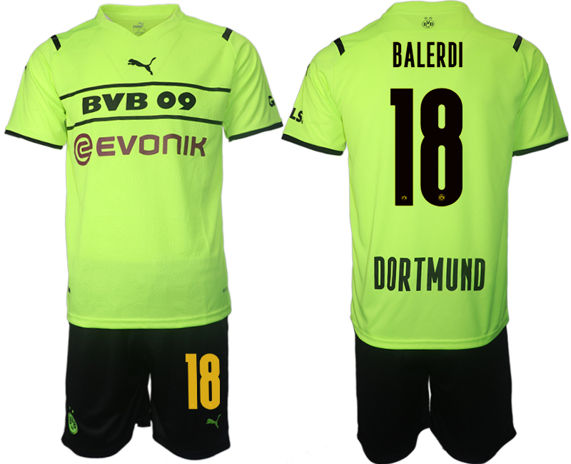 Men 2021-2022 Club Borussia Dortmund Cup green #18 Soccer Jersey